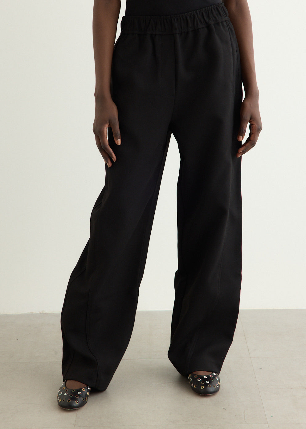Bonded Crepe Wide Pants