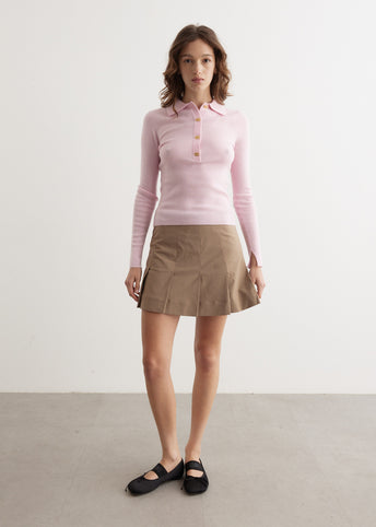 Mini Ribbed Merino Polo