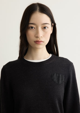 Lace Wool Crewneck