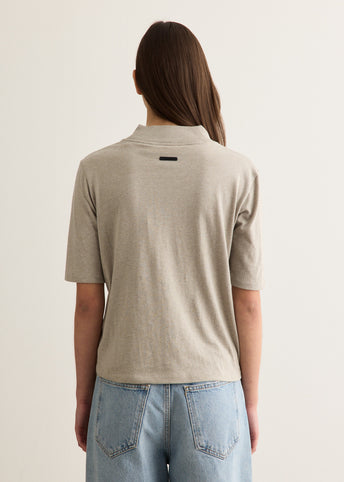 Slim Mock Neck T-Shirt