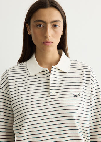 Unisex Striped Collared T-Shirt