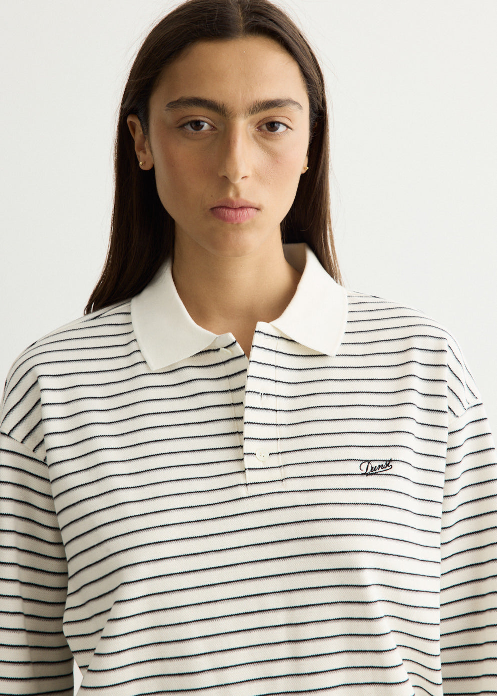 Unisex Striped Collared T-Shirt