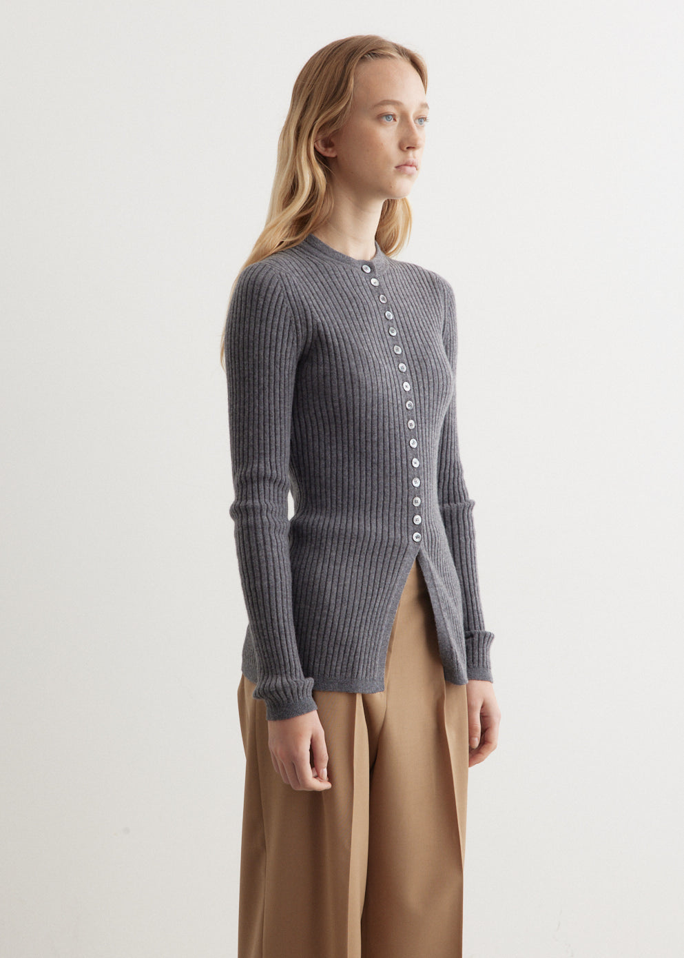 Elongated Rib Cardigan Elongated Rib Cardigan