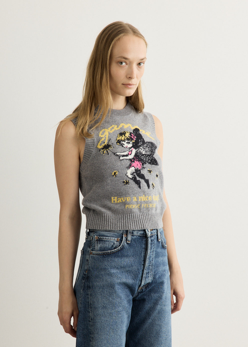 Graphic Wool Vest