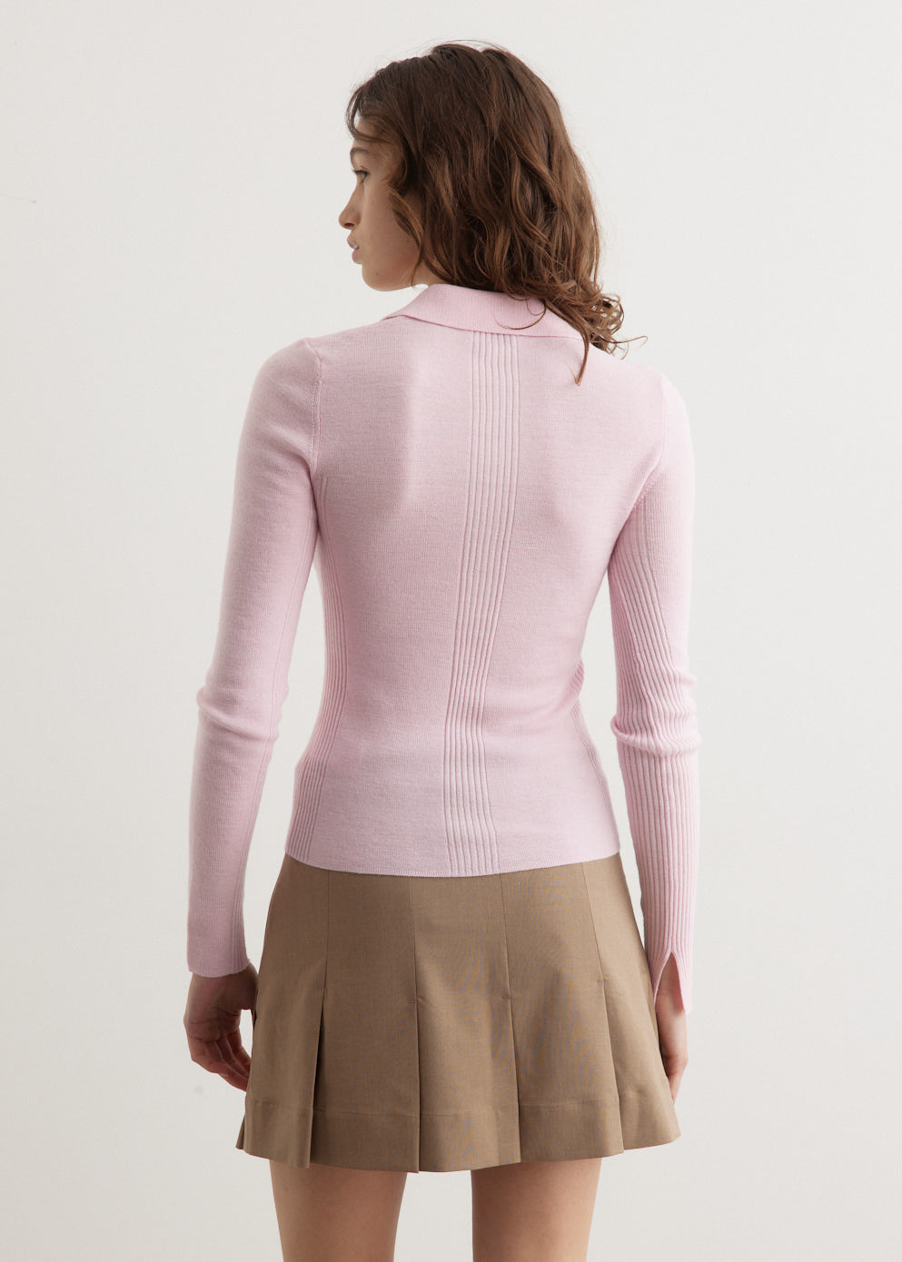 Mini Ribbed Merino Polo