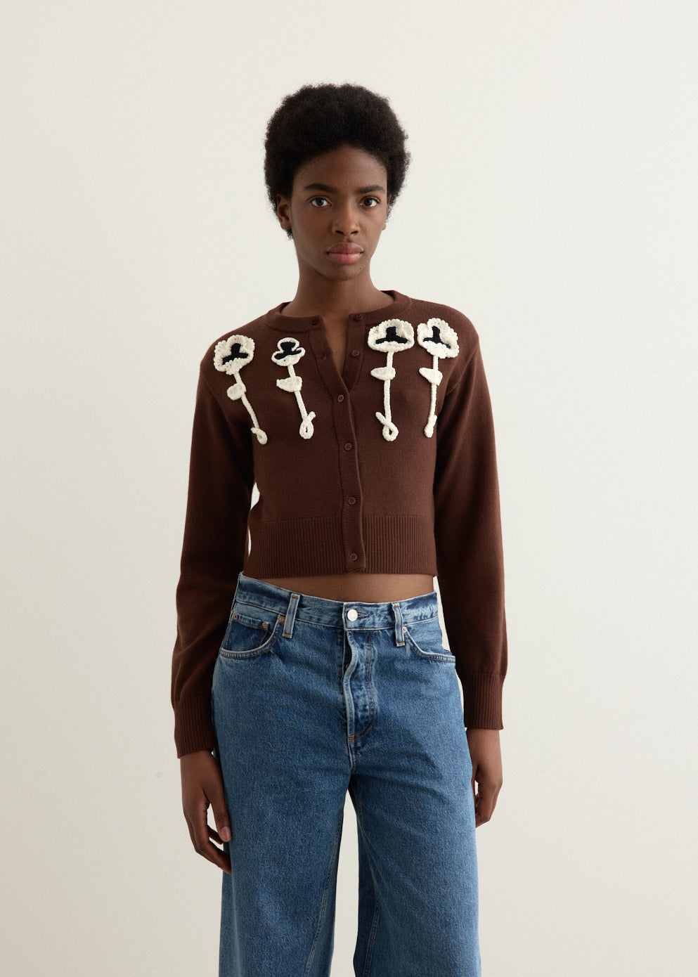 Pansy Flower Cardigan