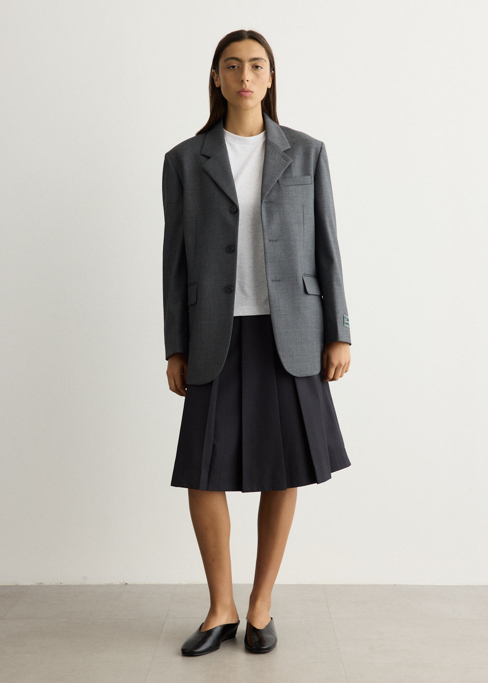Unisex 3-Button Wool Blazer