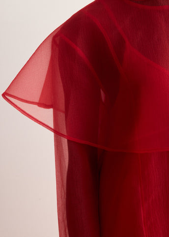 Textured Organza Mini Dress