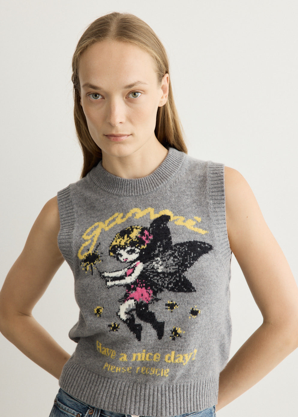 Graphic Wool Vest