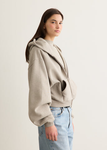 Modern Cropped Zip Hoodie