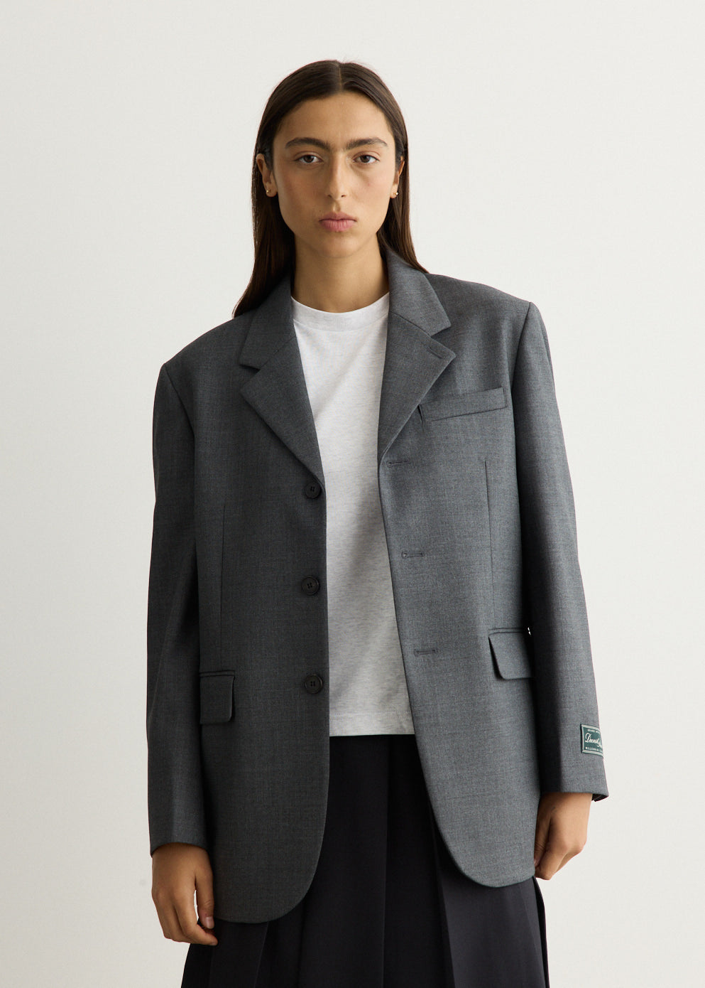 Unisex 3-Button Wool Blazer