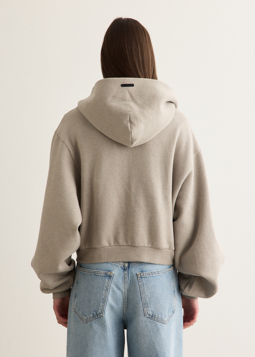 Modern Cropped Zip Hoodie