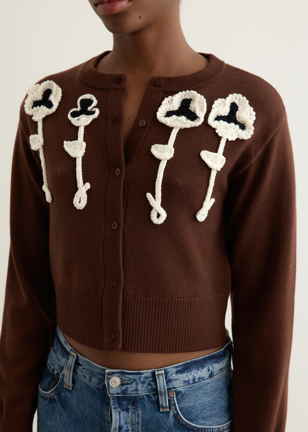 Pansy Flower Cardigan