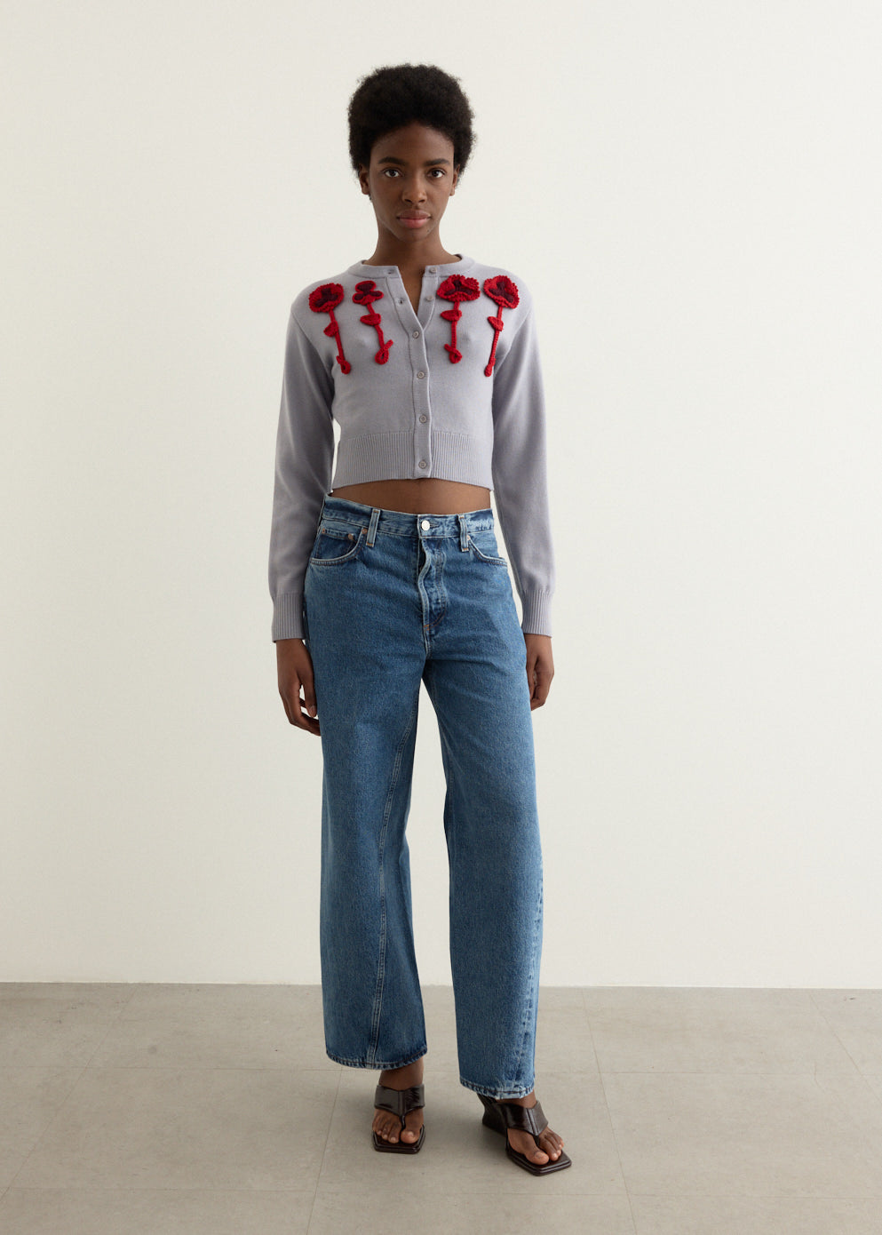 Pansy Flower Cardigan