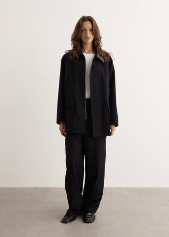Wool Herringbone Cargo Pants