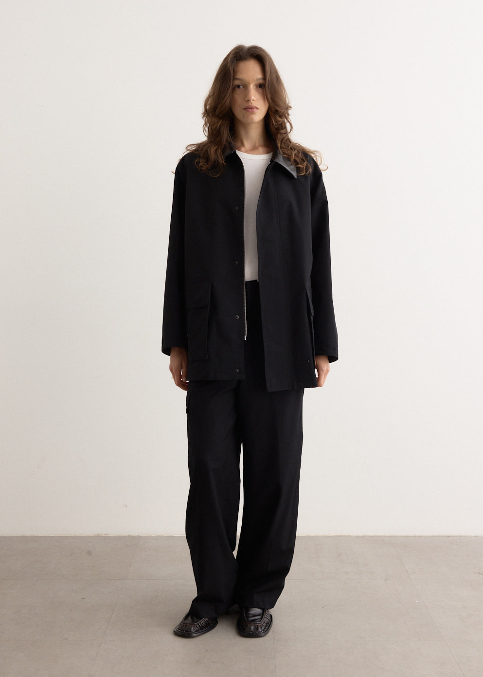 Wool Herringbone Cargo Pants