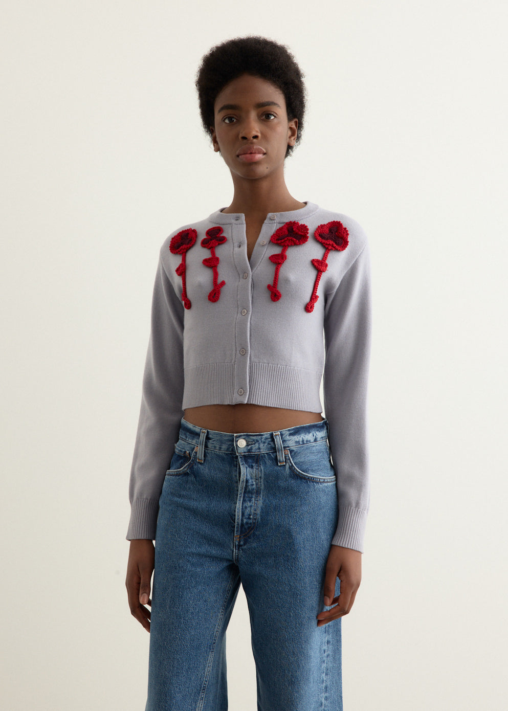 Pansy Flower Cardigan
