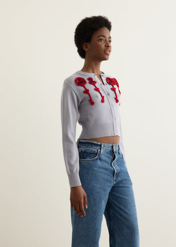 Pansy Flower Cardigan