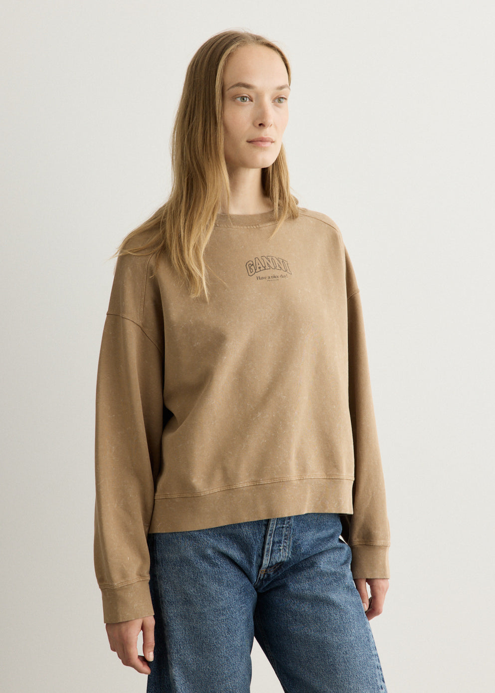 Essential Isoli Washed Effect Crewneck Sweatshirt
