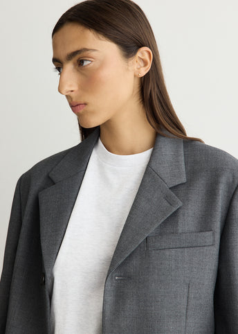 Unisex 3-Button Wool Blazer