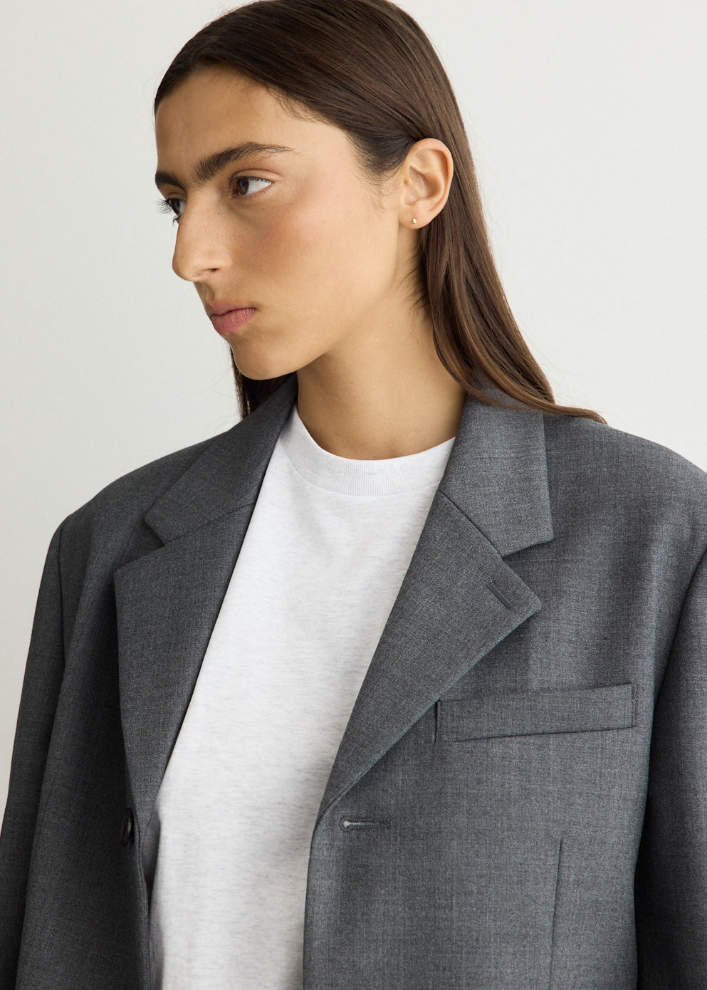 Unisex 3-Button Wool Blazer