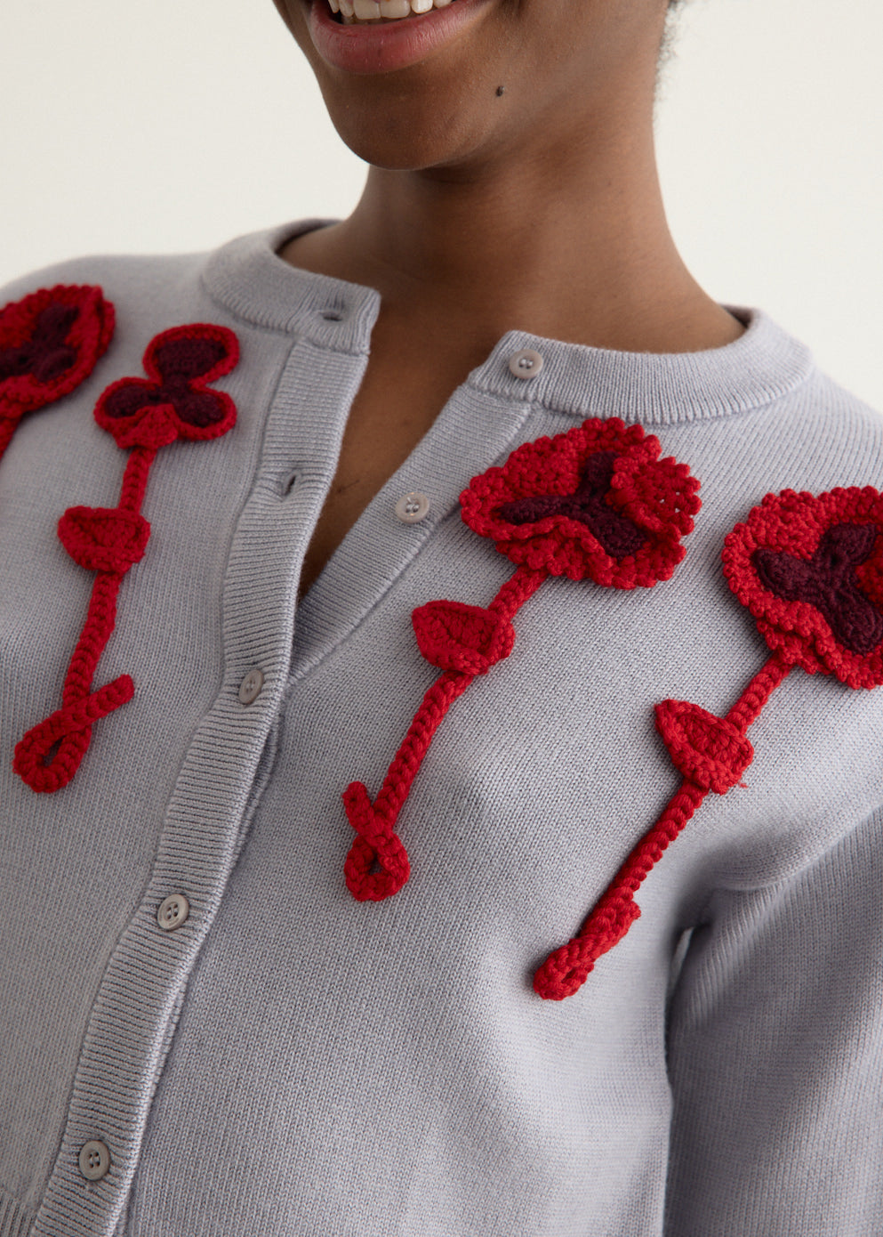 Pansy Flower Cardigan