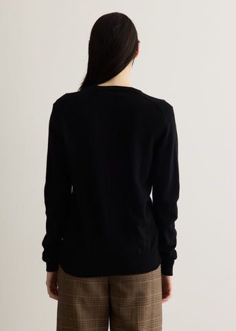 Pink Heart Round Neck Cardigan