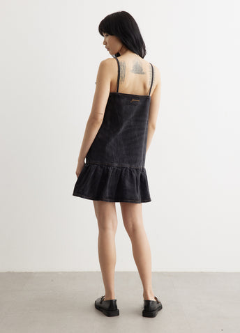 Laser Denim Strap Dress