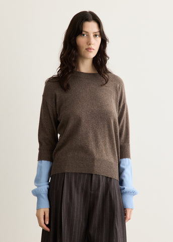 Double Cuff Cashmere Wool Sweater