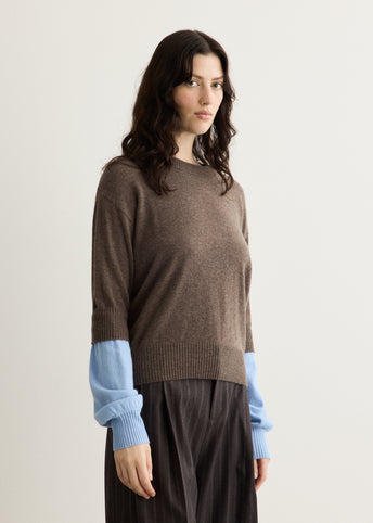 Double Cuff Cashmere Wool Sweater