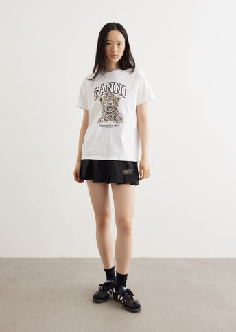 Duchesse Nylon Pleated Mini Skirt