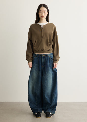 Relaxed Half Zip Sweatshirt