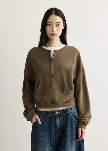 Relaxed Half Zip Sweatshirt