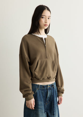 Relaxed Half Zip Sweatshirt