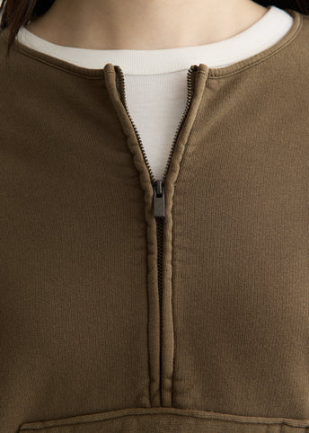 Relaxed Half Zip Sweatshirt