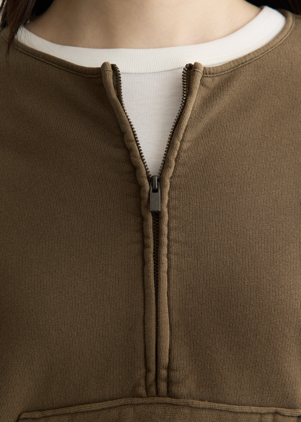 Relaxed Half Zip Sweatshirt