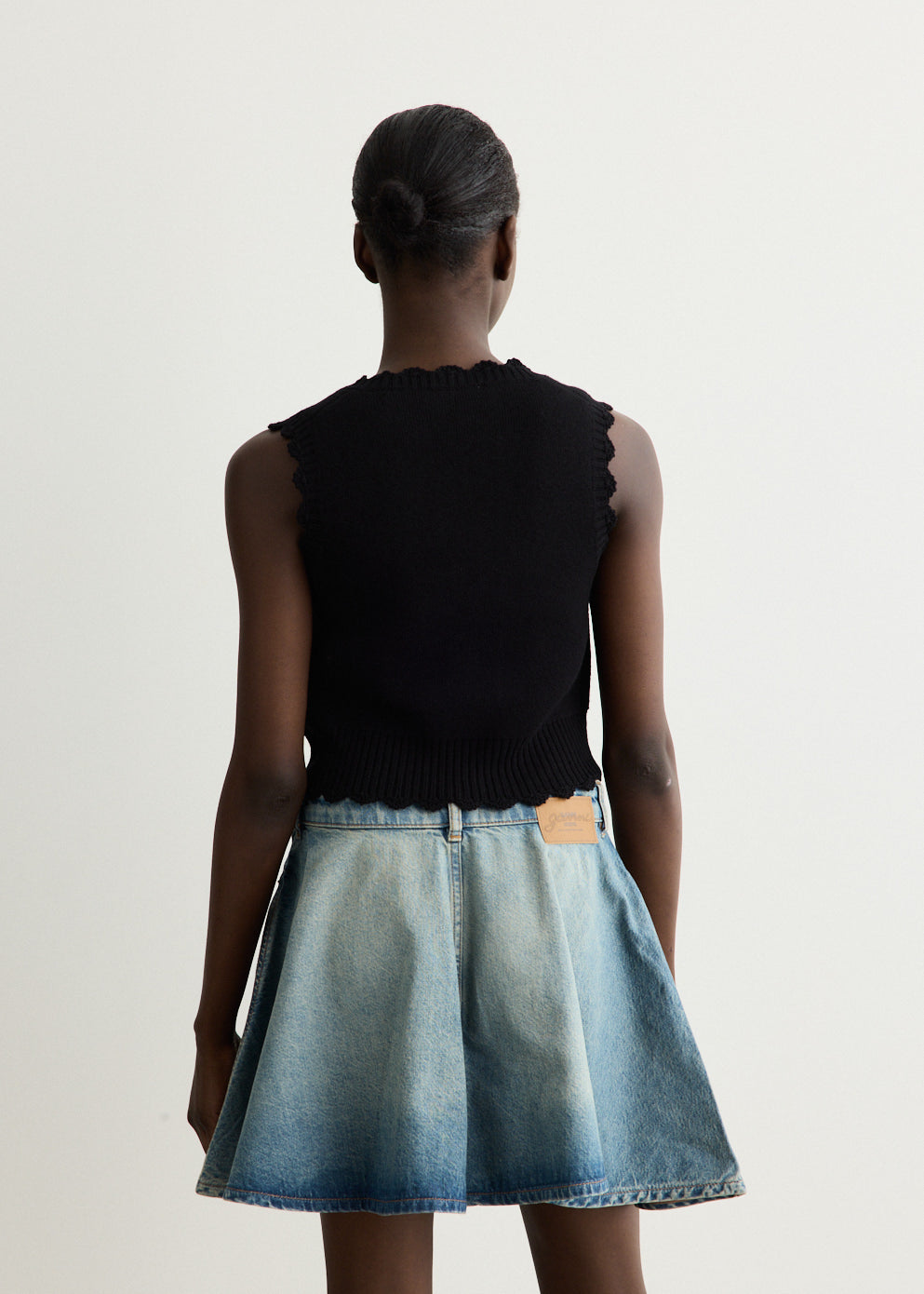 Cotton Cashmere Crochet Applique Vest