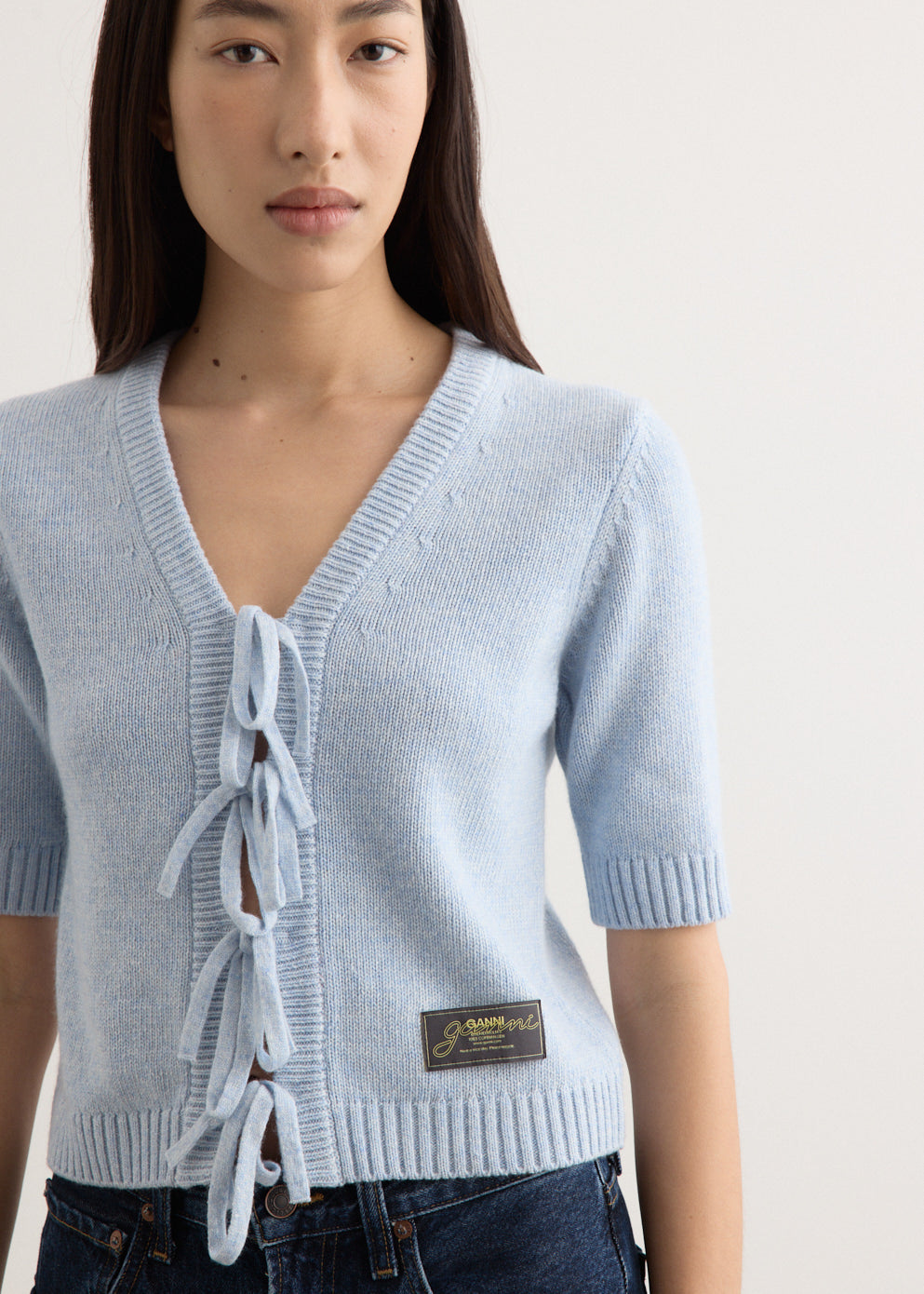 Future Wool Mix Short Sleeve Cardigan