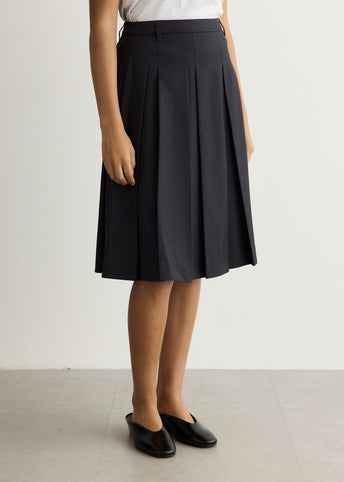 Volume Pleats Midi Skirt