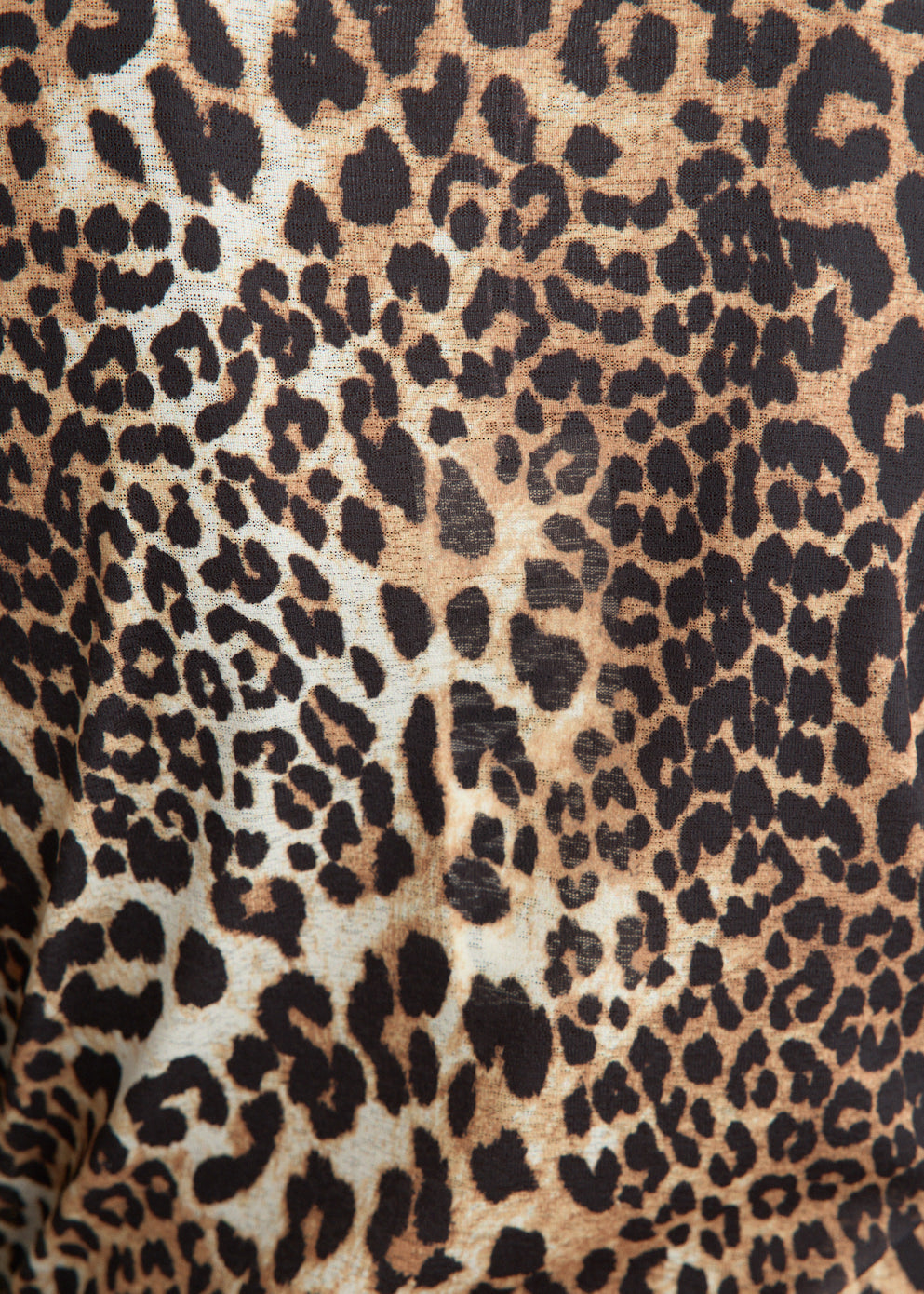 Printed Marl Mesh Long Sleeve Top