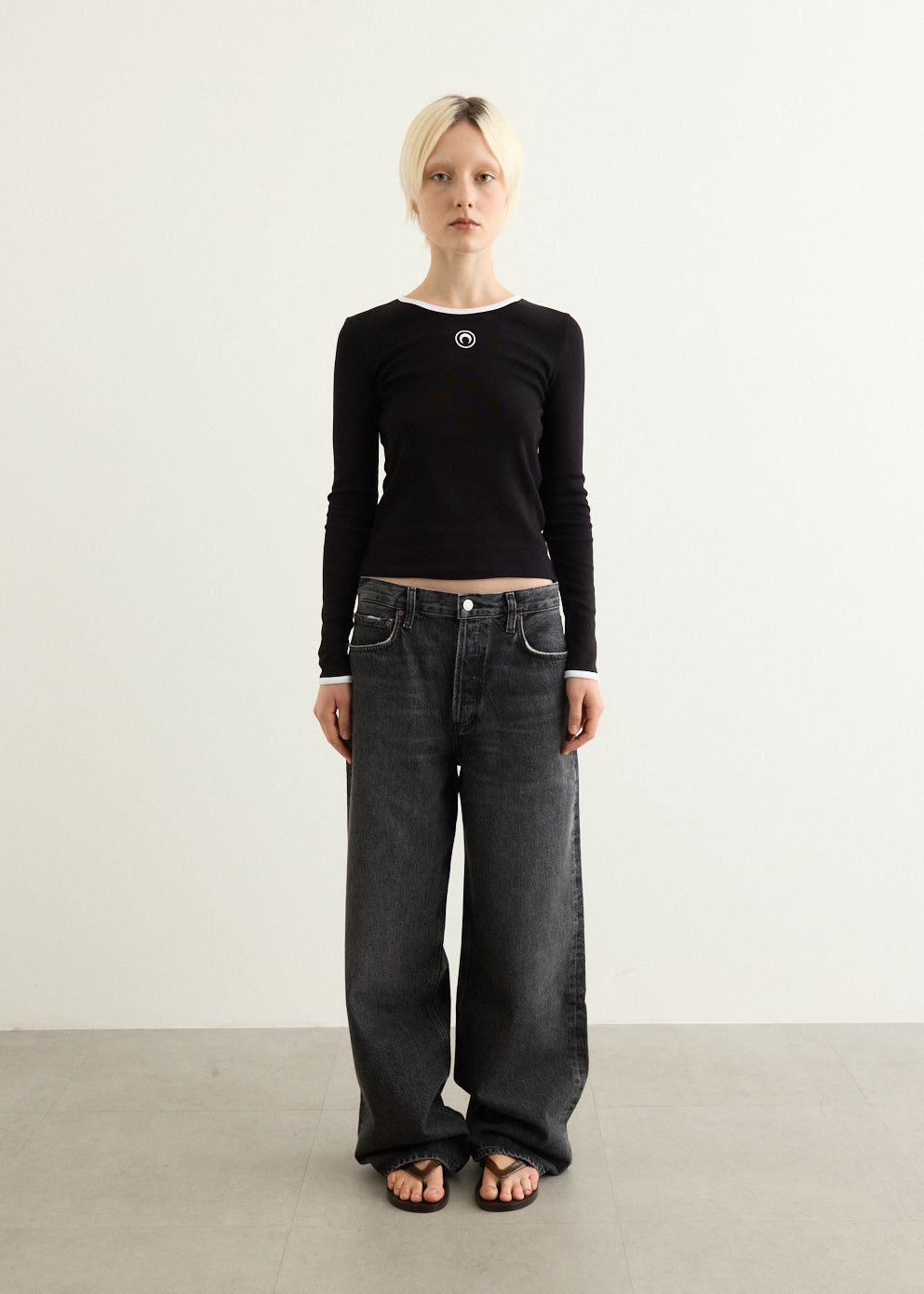 Moon Logo Jersey Long Sleeve T-Shirt