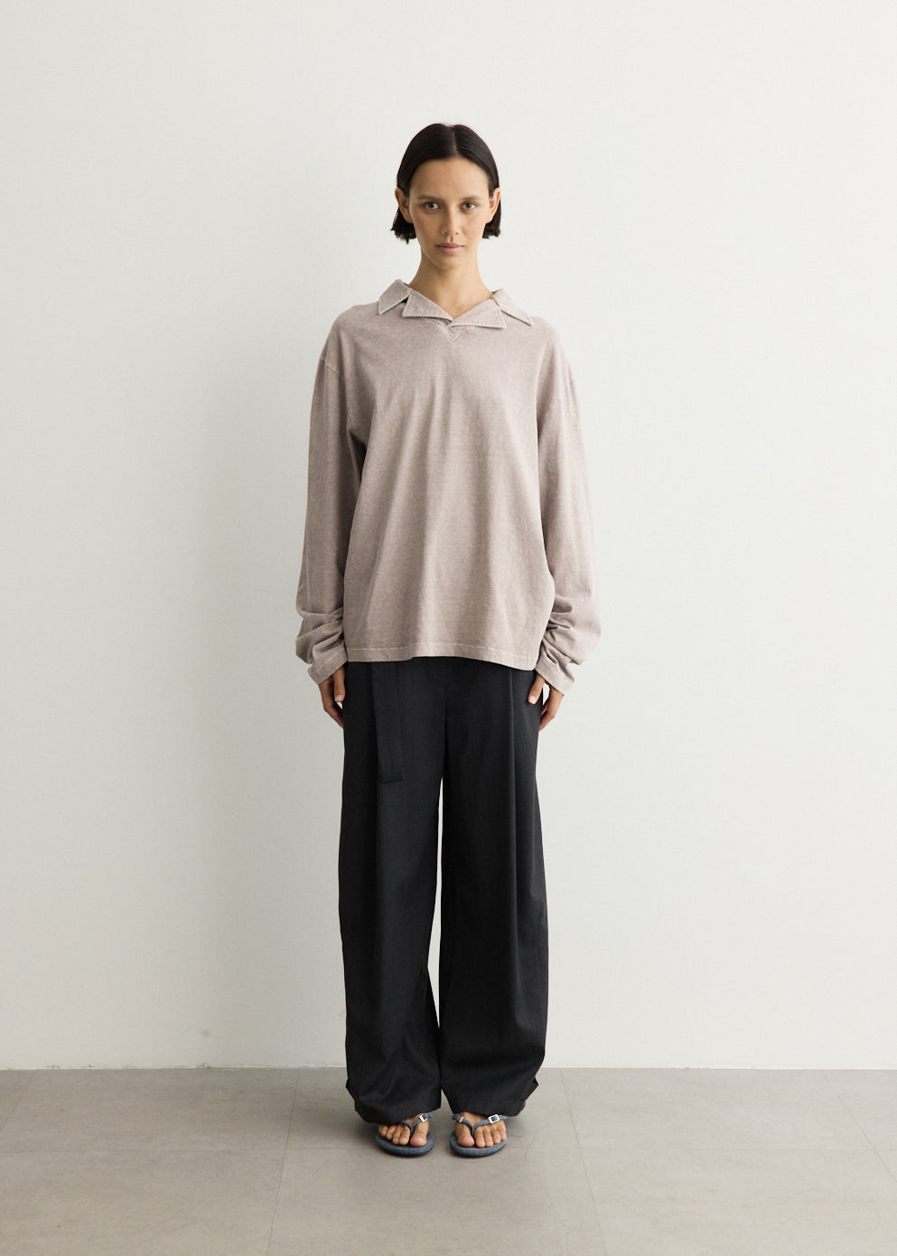 Washed Jersey Long Sleeve T-Shirt