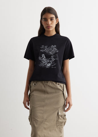 Toile De Jouy Print Logo Boxy T-Shirt
