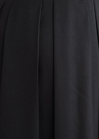 Volume Pleats Midi Skirt