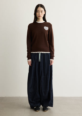 Lace Wool Crewneck