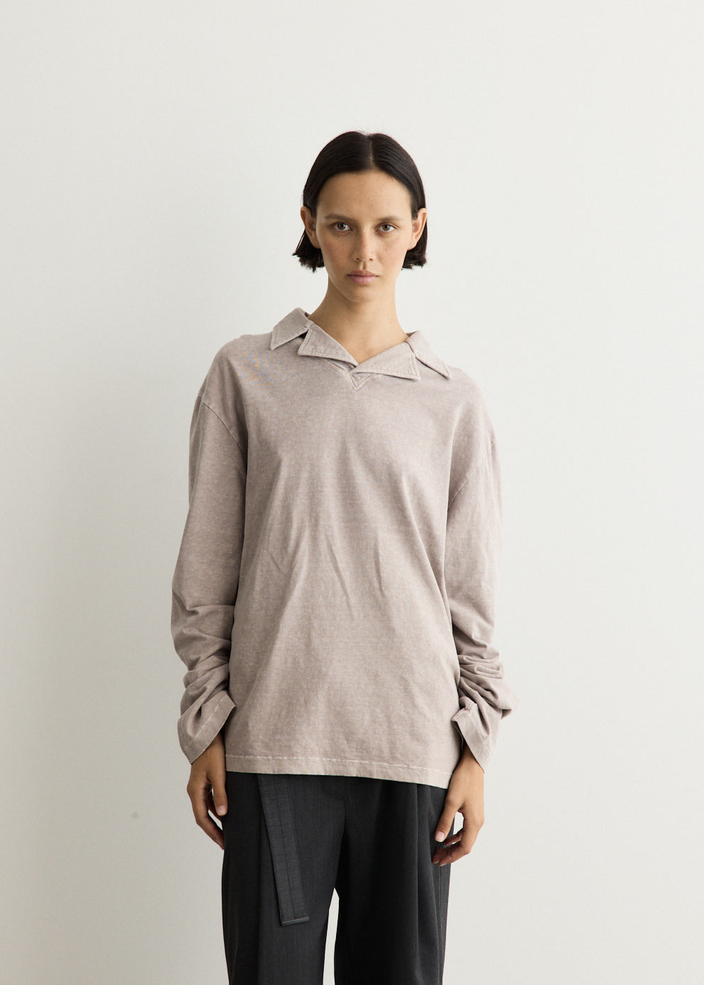 Washed Jersey Long Sleeve T-Shirt