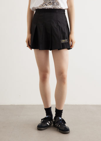 Duchesse Nylon Pleated Mini Skirt