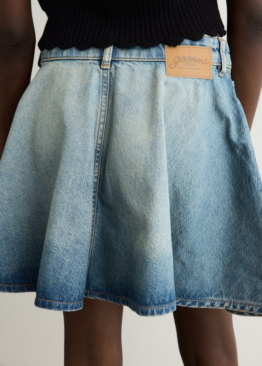 Tint Rigid Denim Mini Skirt