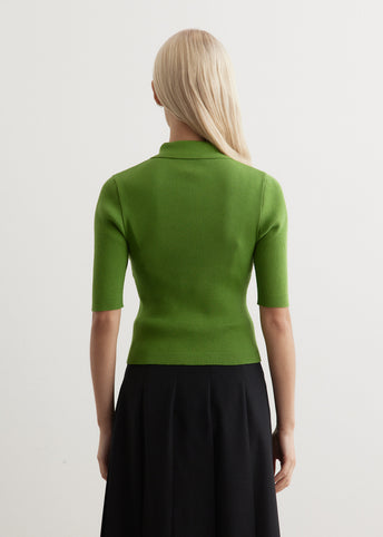 Giza High Gauge Rib Knit Polo