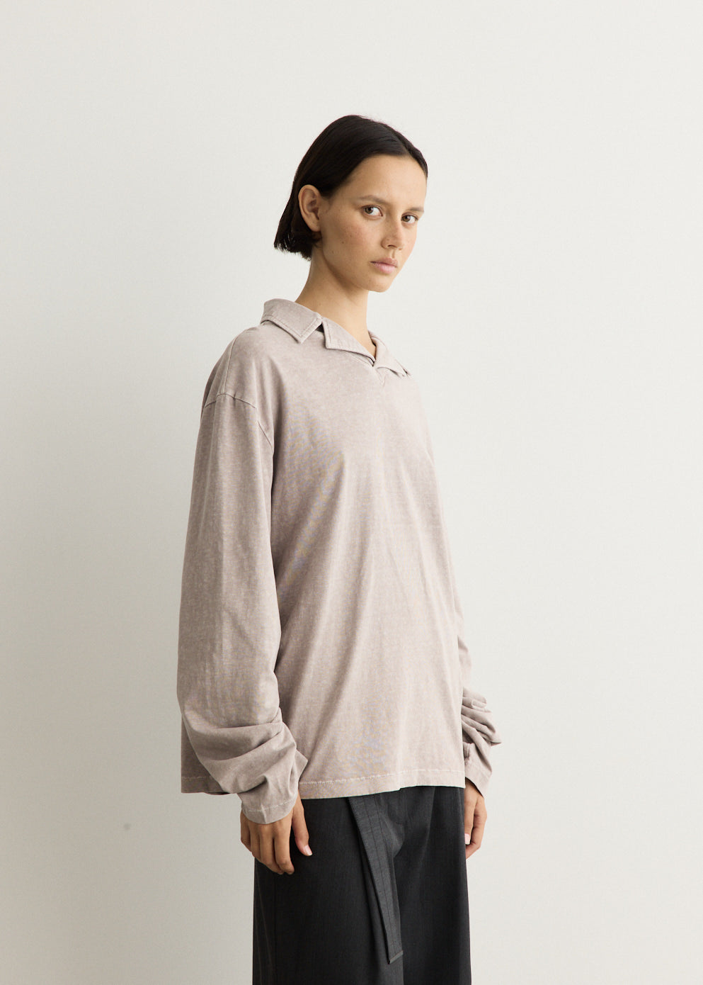 Washed Jersey Long Sleeve T-Shirt